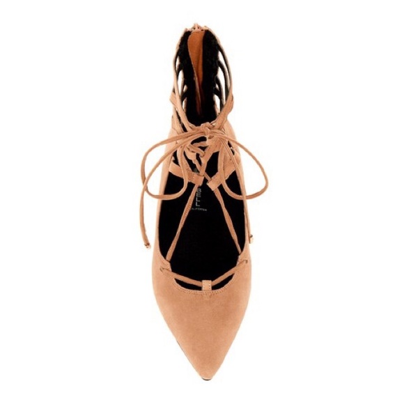 Jeffrey Campbell Taupe Shay Lace-up Flat - Picture 4 of 4